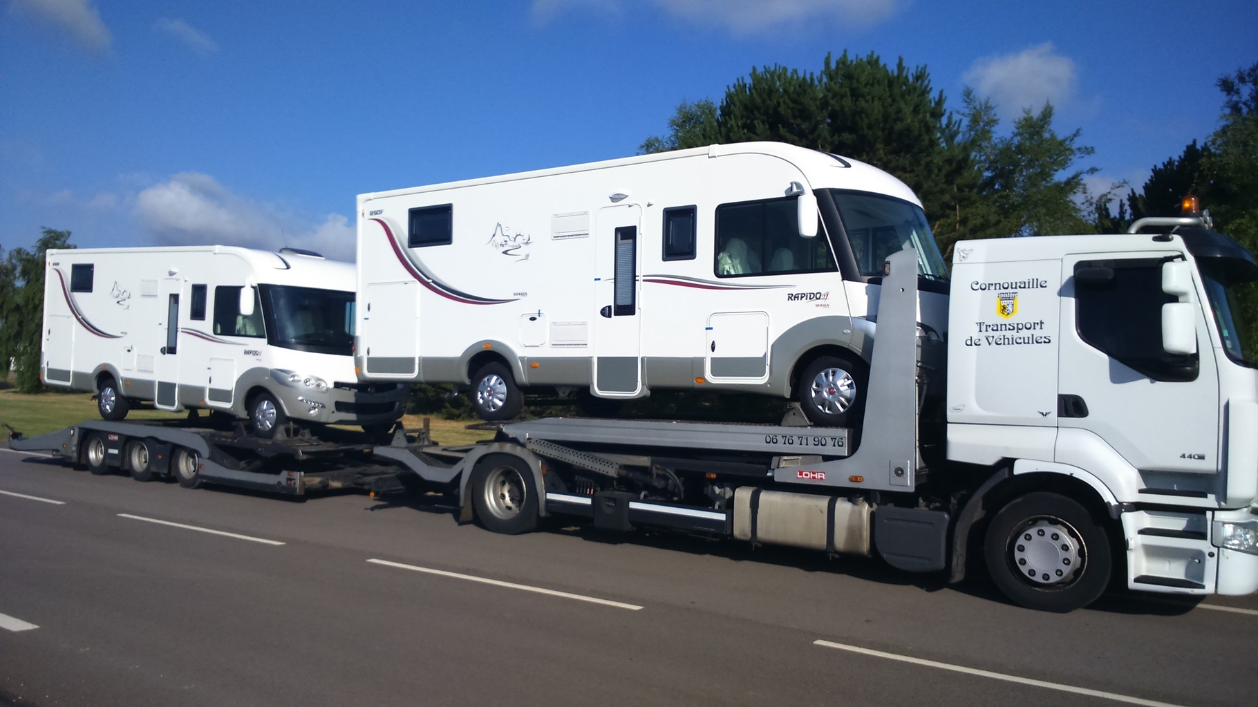 tarif transport camping-car par camion