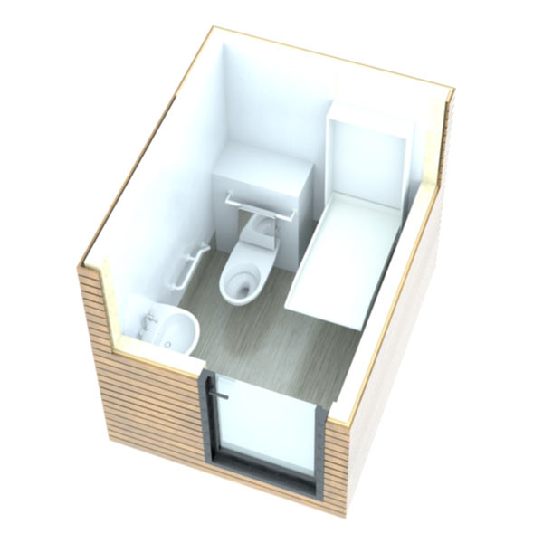 sanibio-bloc-sanitaire-gamme-C-module-PMR bloc sanitaire préfabriqué pour camping-car : Illustration