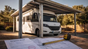 Abris camping car, emprise au sol pour déclaration préalable