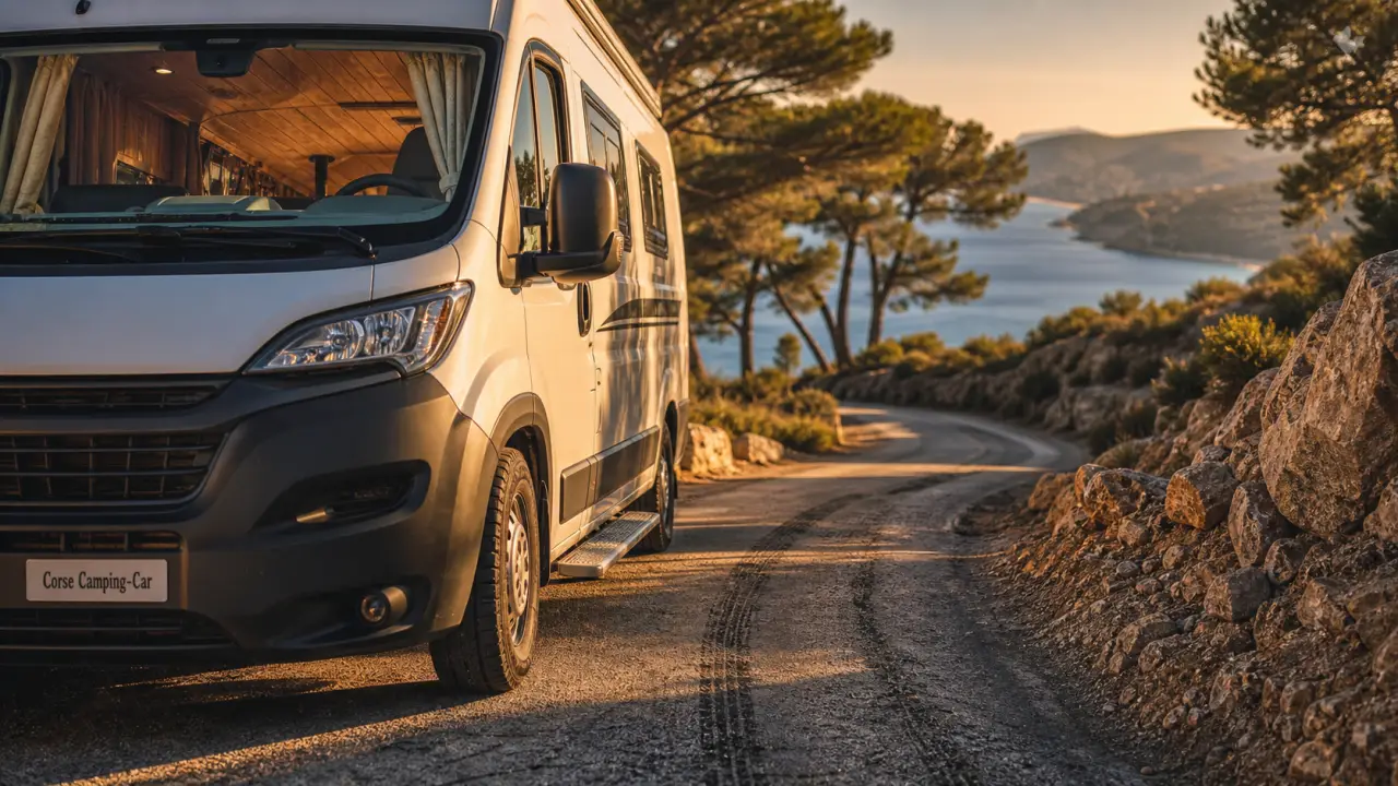 Corse camping car location : van sur route du Cap Corse