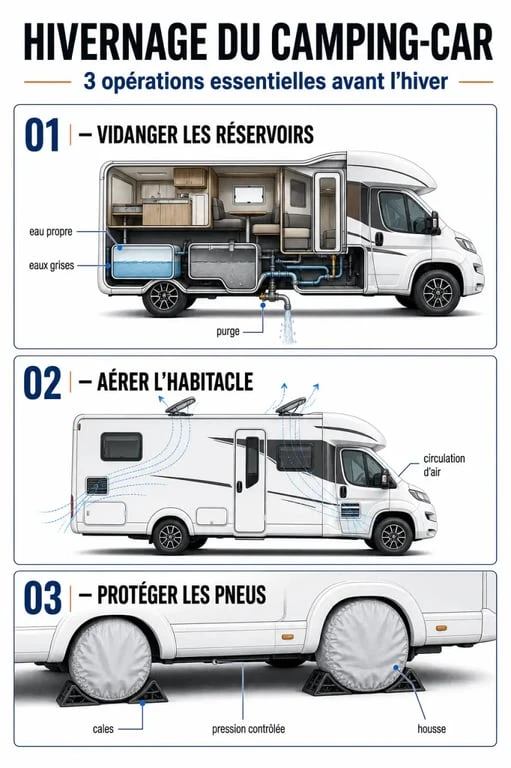 Étapes clés pour l'hivernage et l'entretien camping-car